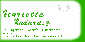 henrietta madarasz business card